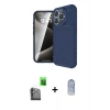 ieg™ iPhone 16 Pro Kılıf Eksen Form Prime - Siyah Joko Magic 5D Cam + Siyah Raze Metal Kamera Lens