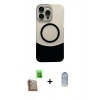 ieg™ iPhone 16 Pro Kılıf Kozmos Form Özel Seri - Siyah Joko Magic 5D Cam + Çöl Titanyum Raze Metal Kamera Lens