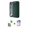 ieg™ iPhone 16 Pro Kılıf Yankı Yansıma Özel Seri - Siyah Bilvis 5in1 3D Magic Cam Ekran Koruyucu + Çöl Titanyum Raze Metal Kamera Lens