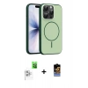 ieg™ iPhone 16 Pro Max Kılıf Atlas Asil Prime - Siyah Buffer Hayalet Cam Ekran Koruyucu + Beyaz Raze Metal Kamera Lens