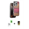 ieg™ iPhone 16 Pro Max Kılıf Atlas Minimal Özel Seri - Siyah Buffer Cam Ekran Koruyucu + Beyaz Raze Metal Kamera Lens