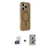 ieg™ iPhone 16 Pro Max Kılıf Çekirdek Modern Prime - Siyah Bilvis 3D Mat Cam Ekran Koruyucu + Titanyum Gri Bilvis Titan Kamera Lens