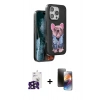 ieg™ iPhone 16 Pro Max Kılıf İz Minimal Koleksiyonu - Siyah 3D Antistatik Mat Seramik Nano Ekran Koruyucu + Siyah Bilvis Titan Kamera Lens