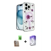 ieg™ iPhone 16 Pro Max Kılıf Kozmos Doku - Siyah Bilvis 5in1 3D Magic Cam Ekran Koruyucu + Çöl Titanyum Raze Metal Kamera Lens