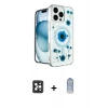 ieg™ iPhone 16 Pro Max Kılıf Kozmos Doku - Siyah Joko Magic 5D Cam + Siyah PVD Metal Kamera Lens