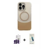 ieg™ iPhone 16 Pro Max Kılıf Kozmos Form Özel Seri - Şeffaf Pasifik Cam Ekran Koruyucu + Siyah Bilvis Titan Kamera Lens