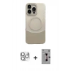 ieg™ iPhone 16 Pro Max Kılıf Kozmos Form Özel Seri - Siyah Bilvis 3D Mat Cam Ekran Koruyucu + Gümüş Pers Alüminyum Kamera Lens