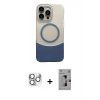 ieg™ iPhone 16 Pro Max Kılıf Kozmos Form Özel Seri - Siyah Bilvis 3D Mat Cam Ekran Koruyucu + Gümüş Pers Alüminyum Kamera Lens