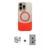ieg™ iPhone 16 Pro Max Kılıf Kozmos Form Özel Seri - Siyah Bilvis 3D Mat Cam Ekran Koruyucu + Gümüş Pers Alüminyum Kamera Lens