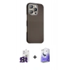 ieg™ iPhone 16 Pro Max Kılıf Kozmos Klasik Prime - Siyah Bilvis 5in1 5D Magic Hayalet Cam Ekran Koruyucu + Siyah Bilvis Titan Kamera Lens