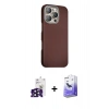ieg™ iPhone 16 Pro Max Kılıf Kozmos Klasik Prime - Siyah Bilvis 5in1 5D Magic Hayalet Cam Ekran Koruyucu + Siyah Bilvis Titan Kamera Lens