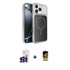 ieg™ iPhone 16 Pro Max Kılıf Kutup Doku Serisi - Siyah Buffer Cam Ekran Koruyucu + Siyah Bilvis Titan Kamera Lens