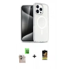 ieg™ iPhone 16 Pro Max Kılıf Nova Asil Prime - Siyah Buffer Cam Ekran Koruyucu + Natural Grey Raze Metal Kamera Lens