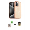 ieg™ iPhone 16 Pro Max Kılıf Nova Asil Prime - Siyah Buffer Cam Ekran Koruyucu + Natural Grey Raze Metal Kamera Lens