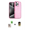 ieg™ iPhone 16 Pro Max Kılıf Nova Asil Prime - Siyah Buffer Cam Ekran Koruyucu + Natural Grey Raze Metal Kamera Lens
