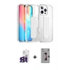 ieg™ iPhone 16 Pro Max Kılıf Nova Işık Koleksiyonu - Siyah Bilvis 3D Mat Cam Ekran Koruyucu + Siyah Bilvis Titan Kamera Lens