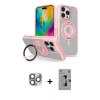 ieg™ iPhone 16 Pro Max Kılıf Nova Minimal Serisi - Siyah Bilvis 3D Mat Cam Ekran Koruyucu + Gri Pers Alüminyum Kamera Lens