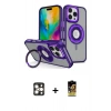 ieg™ iPhone 16 Pro Max Kılıf Nova Minimal Serisi - Siyah Buffer Cam Ekran Koruyucu + Gold PVD Metal Kamera Lens