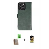 ieg™ iPhone 16 Pro Max Kılıf Siluet Işık Serisi - Siyah Buffer Cam Ekran Koruyucu + Çöl Titanyum Raze Metal Kamera Lens