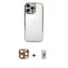 ieg™ iPhone 16 Pro Max Kılıf Vadi Minimal - Siyah Bilvis 3D Cam Ekran Koruyucu + Çöl Titanyum Pers Alüminyum Kamera Lens