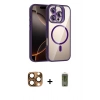 ieg™ iPhone 16 Pro Max Kılıf Yadigar Asil Koleksiyonu - Siyah Joko Magic 5D Hayalet Cam + Çöl Titanyum Pers Alüminyum Kamera Lens