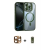ieg™ iPhone 16 Pro Max Kılıf Yadigar Asil Koleksiyonu - Siyah Joko Magic 5D Hayalet Cam + Çöl Titanyum Pers Alüminyum Kamera Lens