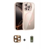 ieg™ iPhone 16 Pro Max Kılıf Yadigar Asil Koleksiyonu - Siyah Joko Magic 5D Hayalet Cam + Çöl Titanyum Pers Alüminyum Kamera Lens