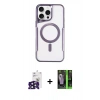 ieg™ iPhone 16 Pro Max Kılıf Yadigar Klasik Özel Seri - Şeffaf 360 Full Body Arka Koruyucu + Siyah Bilvis Titan Kamera Lens