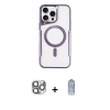 ieg™ iPhone 16 Pro Max Kılıf Yadigar Klasik Özel Seri - Siyah Joko Magic 5D Cam + Gri Pers Alüminyum Kamera Lens