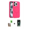MARSİLYAN™- iPhone 16 Pro Max Kılıf Yankı Form Serisi - Siyah 360 Mat Full Body Arka Koruyucu + Raze Metal Kamera Lens - CLTM
