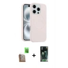 MARSİLYAN™- iPhone 16 Pro Max Kılıf Yankı Form Serisi - Siyah 360 Mat Full Body Arka Koruyucu + Raze Metal Kamera Lens - CLTM