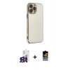 ieg™ iPhone 16 Pro Max Kılıf Yankı Serisi - Siyah Buffer Hayalet Cam Ekran Koruyucu + Siyah Bilvis Titan Kamera Lens