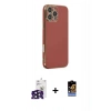 ieg™ iPhone 16 Pro Max Kılıf Yankı Serisi - Siyah Buffer Hayalet Cam Ekran Koruyucu + Siyah Bilvis Titan Kamera Lens