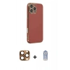 ieg™ iPhone 16 Pro Max Kılıf Yankı Serisi - Siyah Joko Magic 5D Cam + Çöl Titanyum Pers Alüminyum Kamera Lens