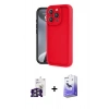 ieg™ iPhone 16 Pro Max Kılıf Yankı Yansıma Özel Seri - Siyah Bilvis 5in1 5D Magic Hayalet Cam Ekran Koruyucu + Gümüş Bilvis Titan Kamera Lens