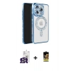 ieg™ iPhone 16 Pro Max Kılıf Zirve Doku Prime - Siyah Buffer Cam Ekran Koruyucu + Gümüş Bilvis Titan Kamera Lens