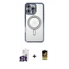 ieg™ iPhone 16 Pro Max Kılıf Zirve Doku Prime - Siyah Buffer Cam Ekran Koruyucu + Gümüş Bilvis Titan Kamera Lens