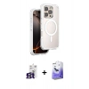 ieg™ iPhone 16 Pro Max Kılıf Zirve Klasik Prime - Siyah Bilvis 5in1 5D Magic Hayalet Cam Ekran Koruyucu + Titanyum Gri Bilvis Titan Kamera Lens
