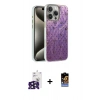 ieg™ iPhone 16 Pro Max Kılıf Zirve Modern Prime - Siyah Buffer Hayalet Cam Ekran Koruyucu + Siyah Bilvis Titan Kamera Lens