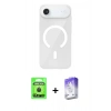 ieg™ iPhone 17 Air Kılıf Pusula Form Özel Seri - Siyah Bilvis 5in1 3D Magic Cam Ekran Koruyucu + Siyah Raze Metal Kamera Lens