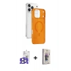 ieg™ iPhone 17 Pro Max Kılıf Ahenk Minimal Serisi - Siyah Bilvis 3D Cam Ekran Koruyucu + Natural Grey Bilvis Titan Kamera Lens
