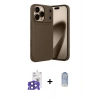 ieg™ iPhone 17 Pro Max Kılıf Eksen Form Prime - Siyah Joko Magic 5D Cam + Lacivert Bilvis Titan Kamera Lens