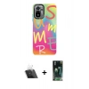 ieg™ Redmi Note 10 Kılıf Siluet Çizgi Koleksiyonu - Şeffaf 360 Full Body Arka Koruyucu + Şeffaf Kamera Lens Koruma Cam