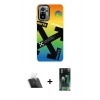 ieg™ Redmi Note 10 Kılıf Siluet Çizgi Koleksiyonu - Şeffaf 360 Full Body Arka Koruyucu + Şeffaf Kamera Lens Koruma Cam