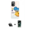 ieg™ Redmi Note 10 Kılıf Siluet Çizgi Koleksiyonu - Şeffaf 360 Full Body Arka Koruyucu + Şeffaf Kamera Lens Koruma Cam