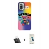 ieg™ Redmi Note 10 Pro Kılıf Siluet Çizgi Koleksiyonu - Şeffaf Pasifik Cam Ekran Koruyucu + Şeffaf Kamera Lens Koruma Cam