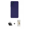 ieg™ Redmi Note 11 Pro Kılıf Ahenk Serisi - Siyah Mat Seramik Nano Ekran Koruyucu + Şeffaf Kamera Lens Koruma Cam