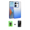 ieg™ Redmi Note 13 Pro 4G Kılıf Kıvılcım Minimal Özel Seri - Siyah 3D Antistatik Hayalet Cam Ekran Koruyucu + Siyah Raze Metal Kamera Lens