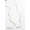 İnce İtalyan Zincir Çelik Kolye (45cm) - Altın
