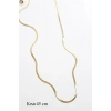 İnce İtalyan Zincir Çelik Kolye (45cm) - Altın